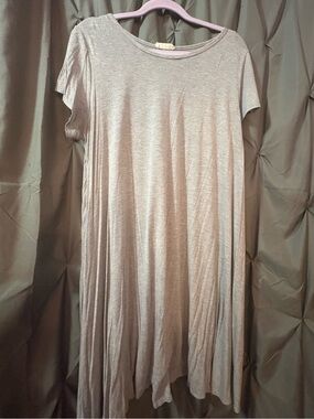 Light Gray Swing T-Shirt Dress